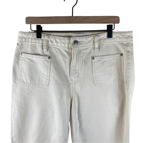 Current Elliot Cropped Boot Cut Front Patched Pockets Jeans in Wash Out Size 31 - Picture 6 of 10